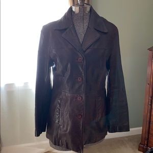 Leather coat